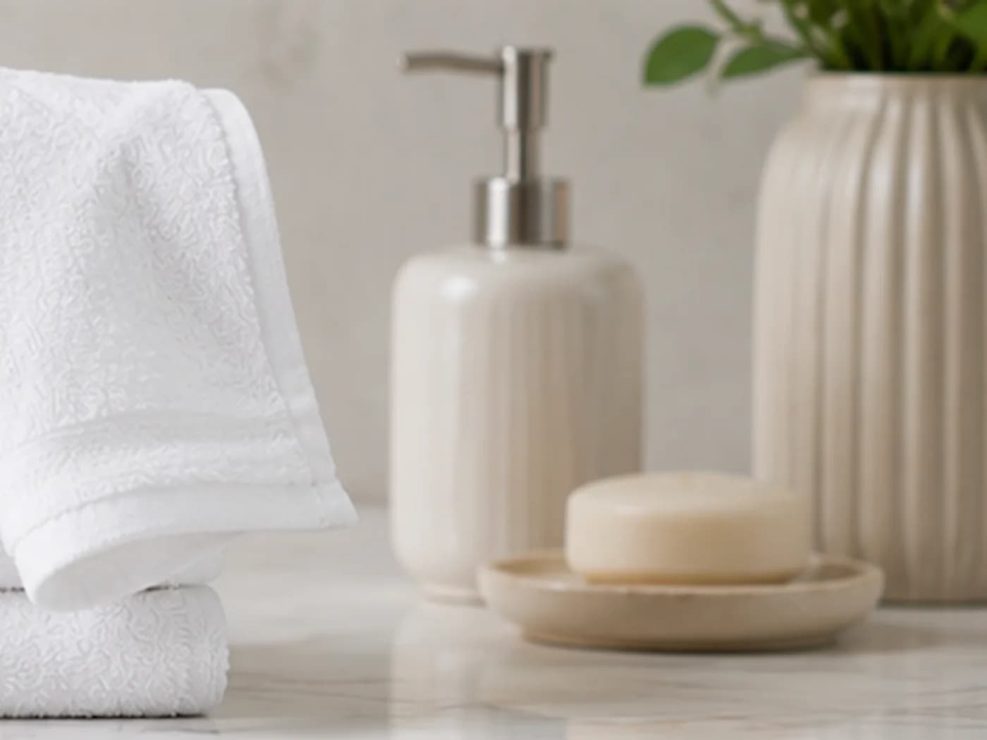 White hotel hand towels for hospitality bathrooms