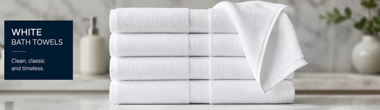 White hotel towels and bath linen