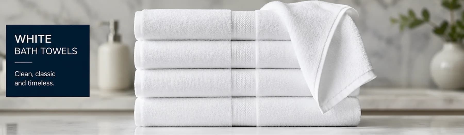 Classic white hotel towel colour range
