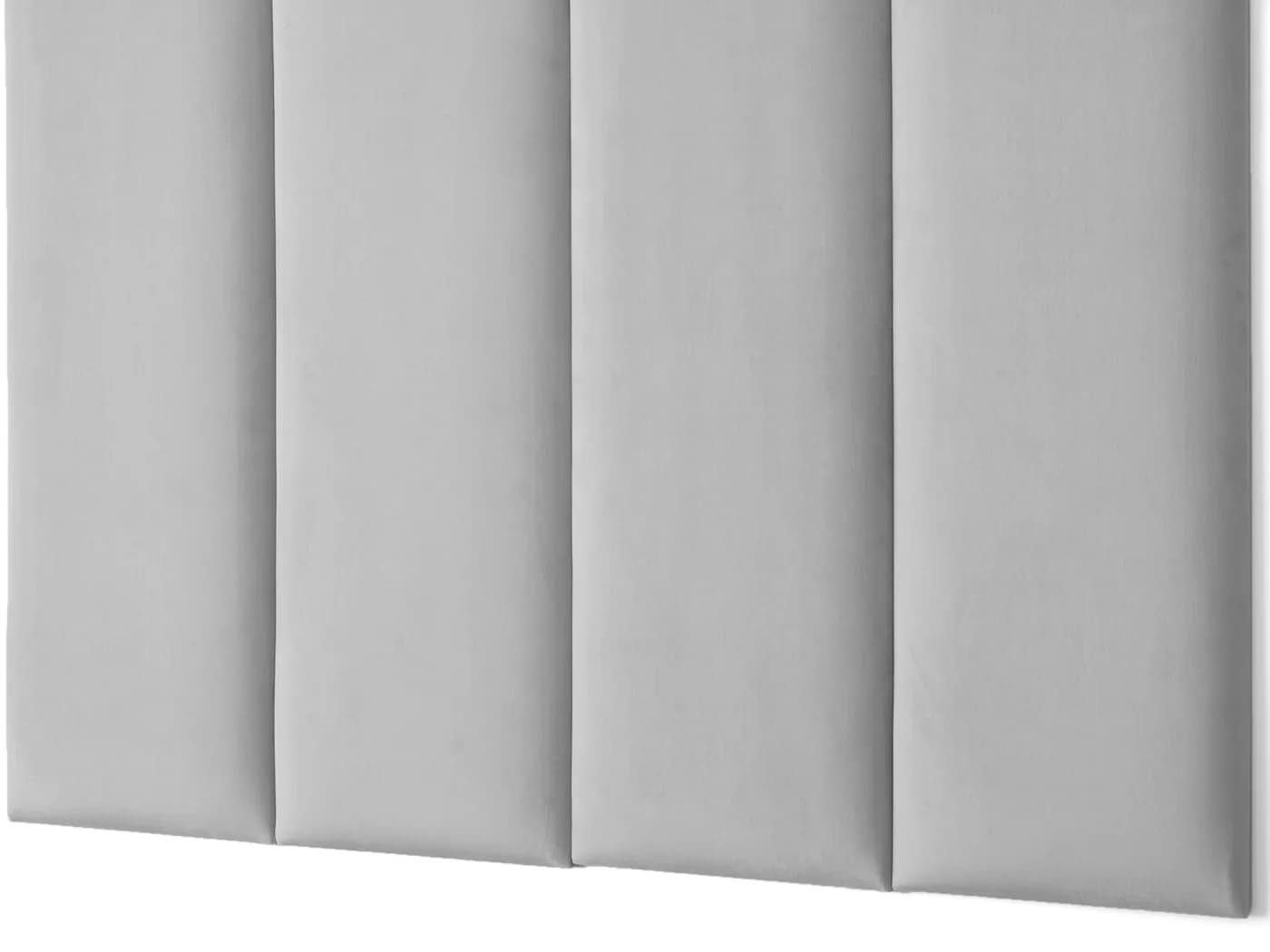 Upholstered hotel headboard and decorative guest-room wall panel